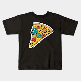 Pizza Slice of the Cosmos Kids T-Shirt